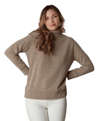 Women's Itch-Free Merino Wool Mock Neck Sweater with Lining