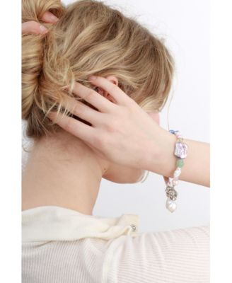 Freshwater Pearls Bracelet With Natural Stones 8.0″