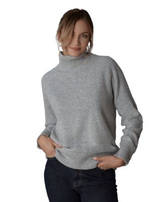 Women's Itch-Free Merino Wool Mock Neck Sweater with Lining