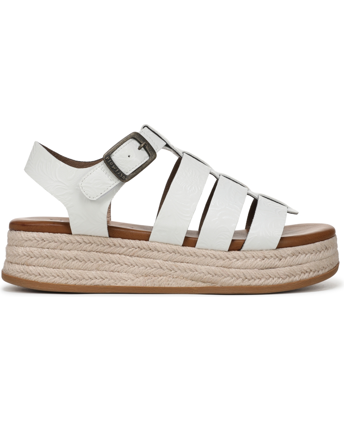 Shop Blowfish Malibu Women's Madrid 2 Fisherman Wedge Sandals In White Faux Leather