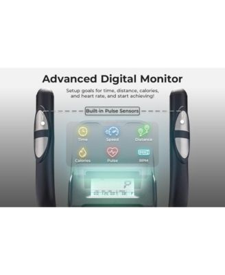 12” Stride Smart Elliptical Machine w/300LB Capacity & Pulse Sensor w Free SunnyFit App Bluetooth