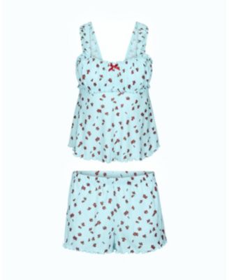 Leanore Women's Plus-Size Tank And Shorts Pajamas