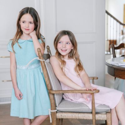 Big Girls Heirloom Sleeveless Pleated Sweater Dress with Bow