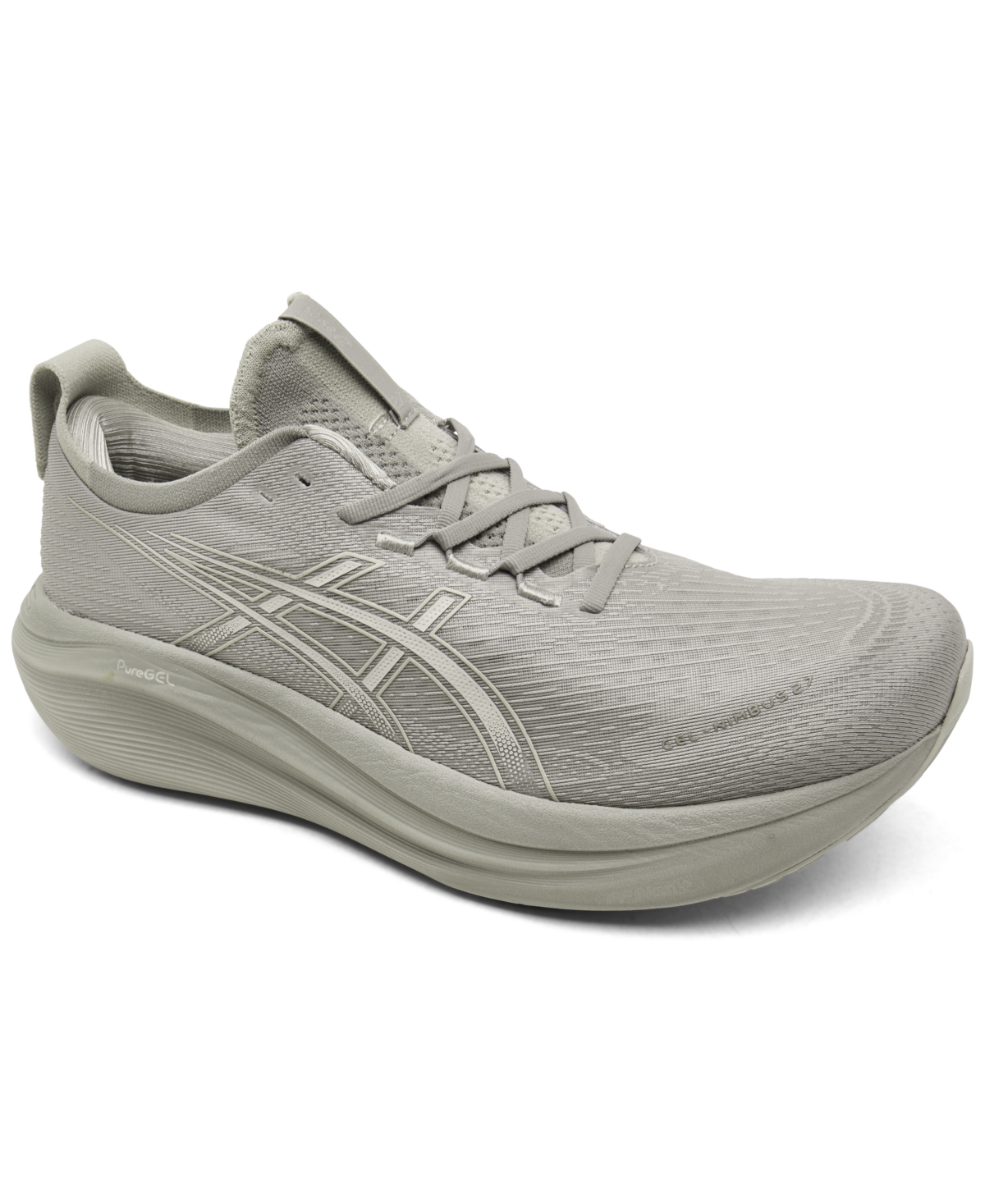 Asics Men's Gel-nimbus 27 Running Sneakers From Finish Line In Gray