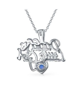 Inspirational 'Daddy's Little Girl' Opal Pendant Necklace Daughter Sterling Silver