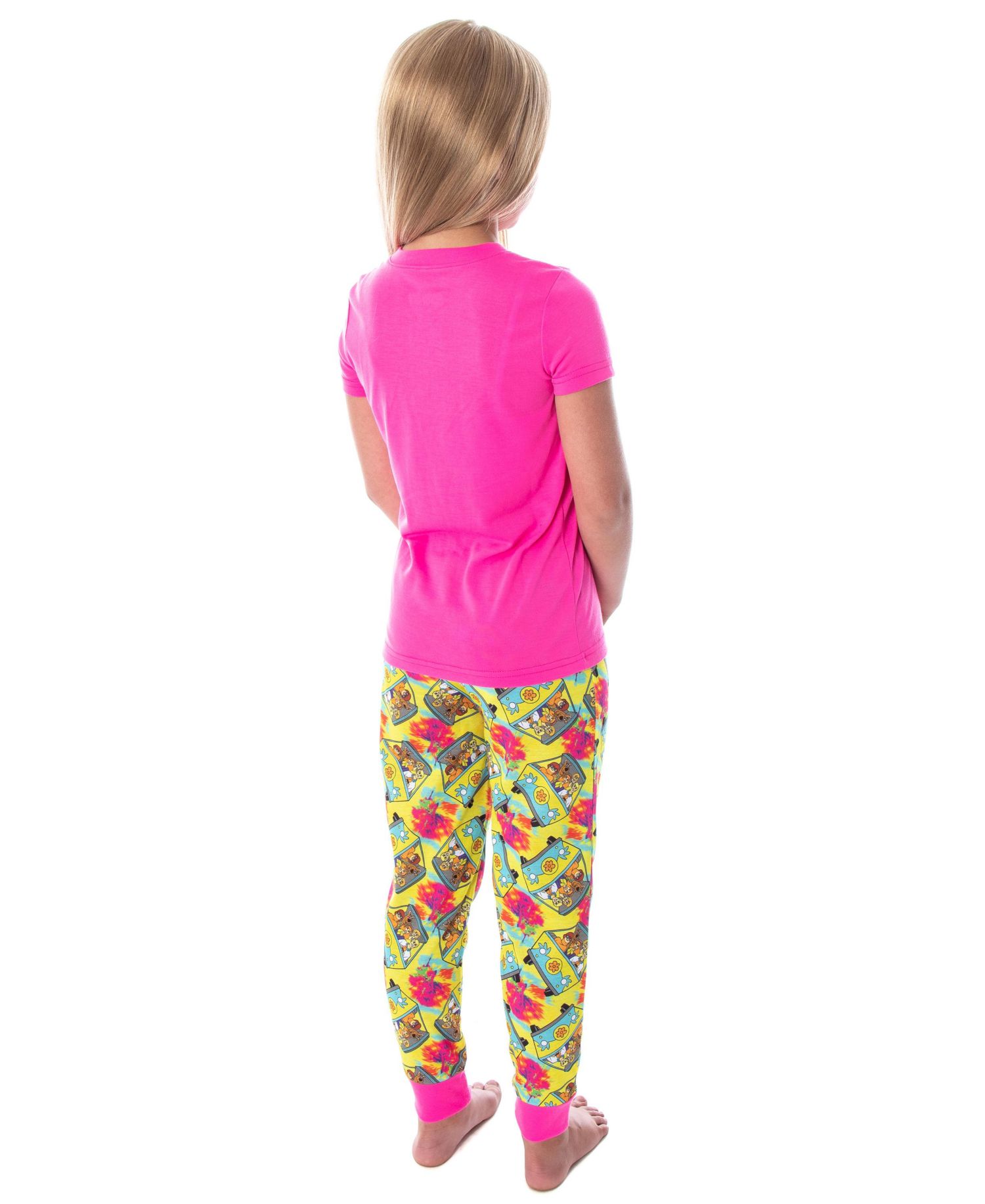 Scooby Doo Girls' Mystery Machine Shaggy Daphne Velma Fred Kids Sleep 2-Piece Jogger Pajama Set
