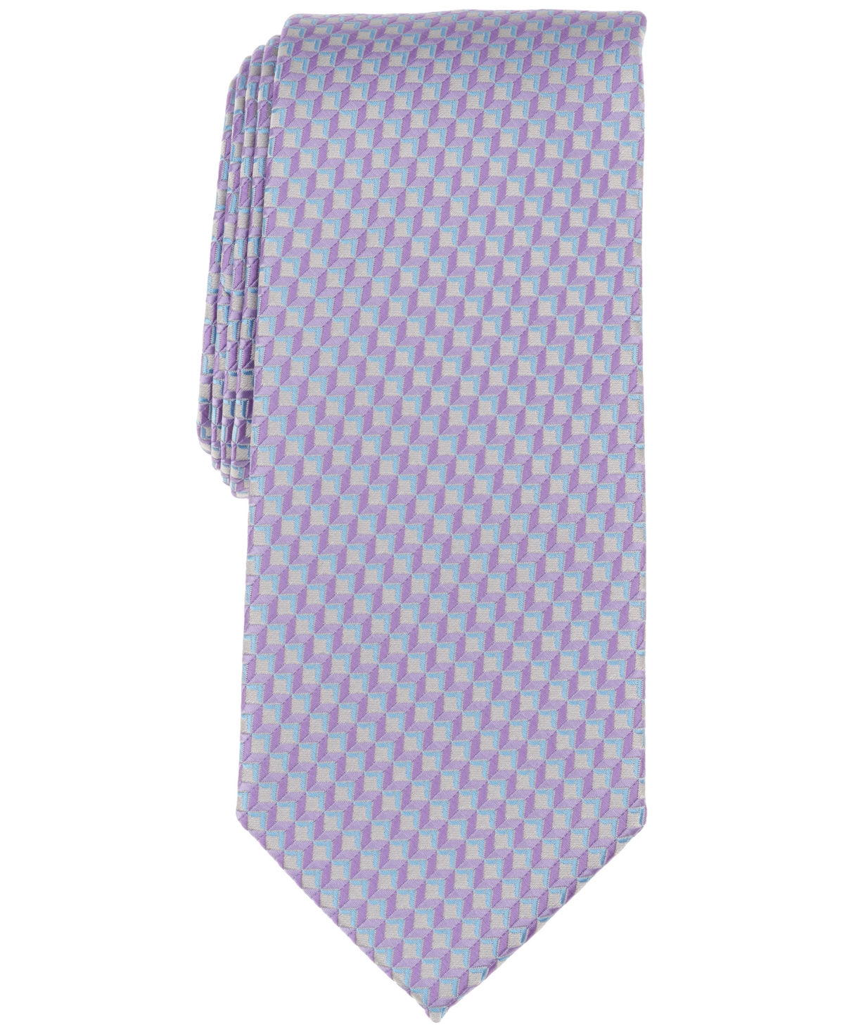 Perry Ellis Men's Chaffin Classic Geometric Tie In Purple