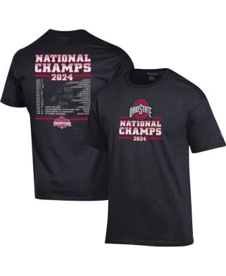 Champion - Men's Black Ohio State Buckeyes College Football Playoff 2024 National s Schedule T-Shirt