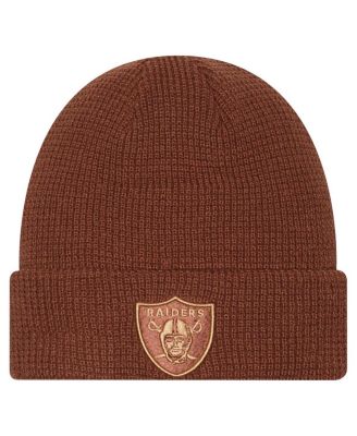New Era - Men's Brown Las Vegas Raiders Tiramasu Waffle Cuffed Knit Hat