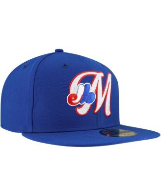 Men's Blue Montreal Expos Cooperstown Collection Duo Logo 2.0 59FIFTY Fitted Hat
