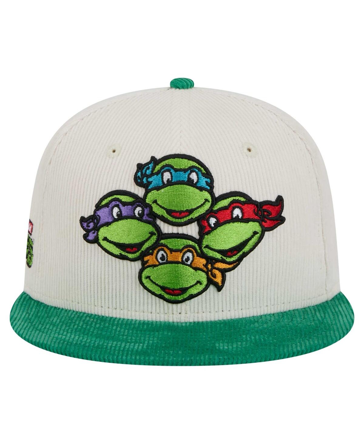 New Era Men's Cream/green Teenage Mutant Ninja Turtles 9fifty Snapback Hat In Cream,green
