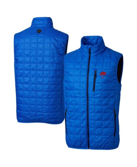 Мужской жилет Cutter & Buck Royal Buffalo Bills Big & Tall Rainier PrimaLoft Eco Insulated Full-Zip Puffer Vest