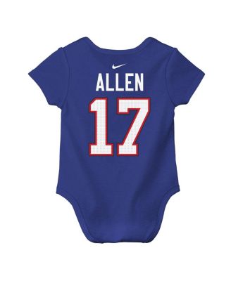 Baby Boys and Girls Josh Allen Royal Buffalo Bills Player Name Number Bodysuit