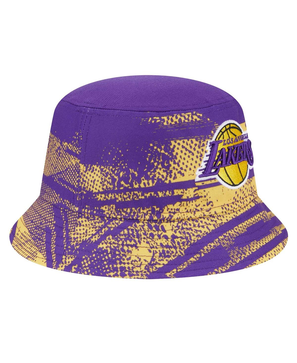New Era Men's Purple/gold Los Angeles Lakers Tip-off Bucket Hat In Purple,gold
