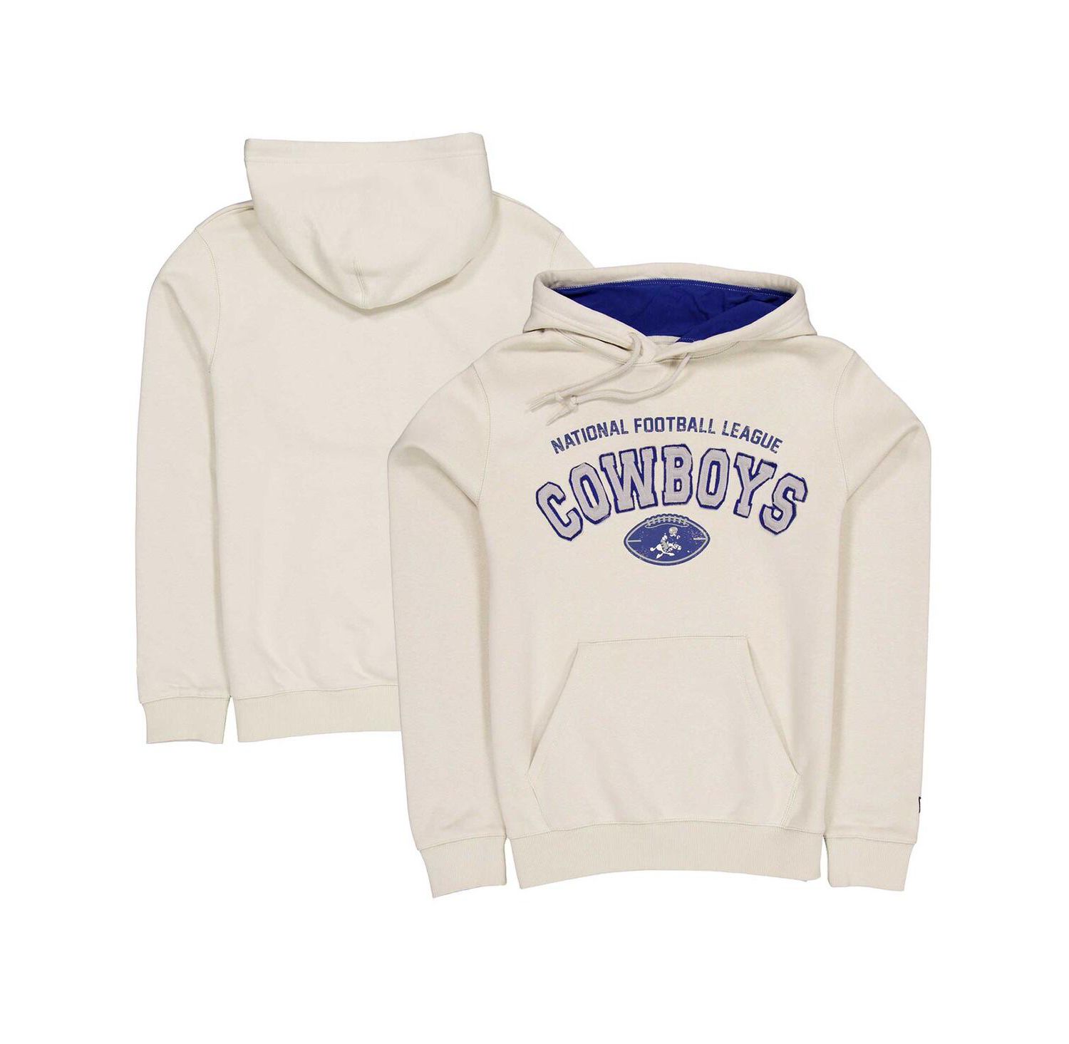 Men's Cream Dallas Cowboys Historic Pullover Hoodie