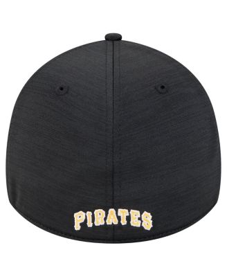 Men's Black Pittsburgh Pirates Tech 39THIRTY Flex Hat