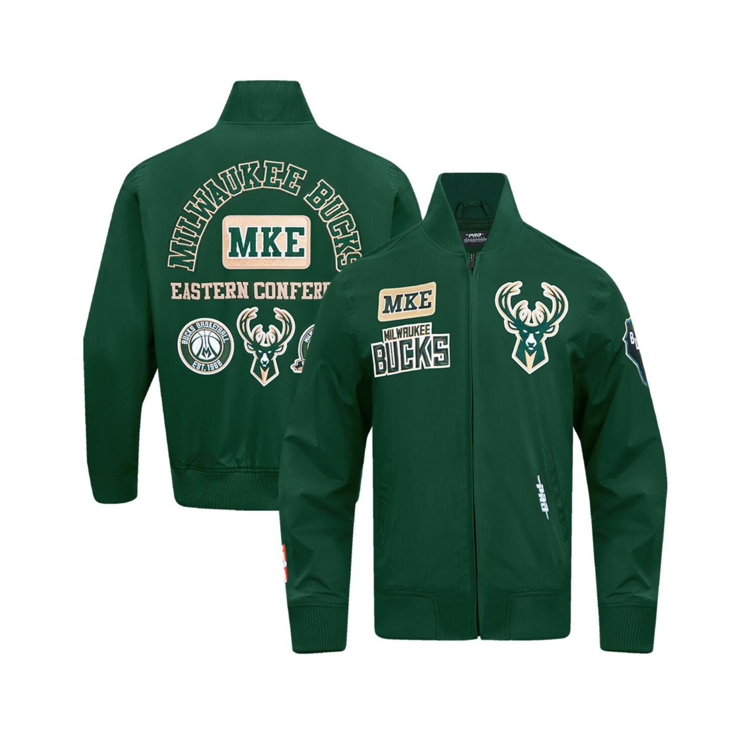 Men's Hunter Green Milwaukee Bucks Area Code Twill Full-Zip Jacket