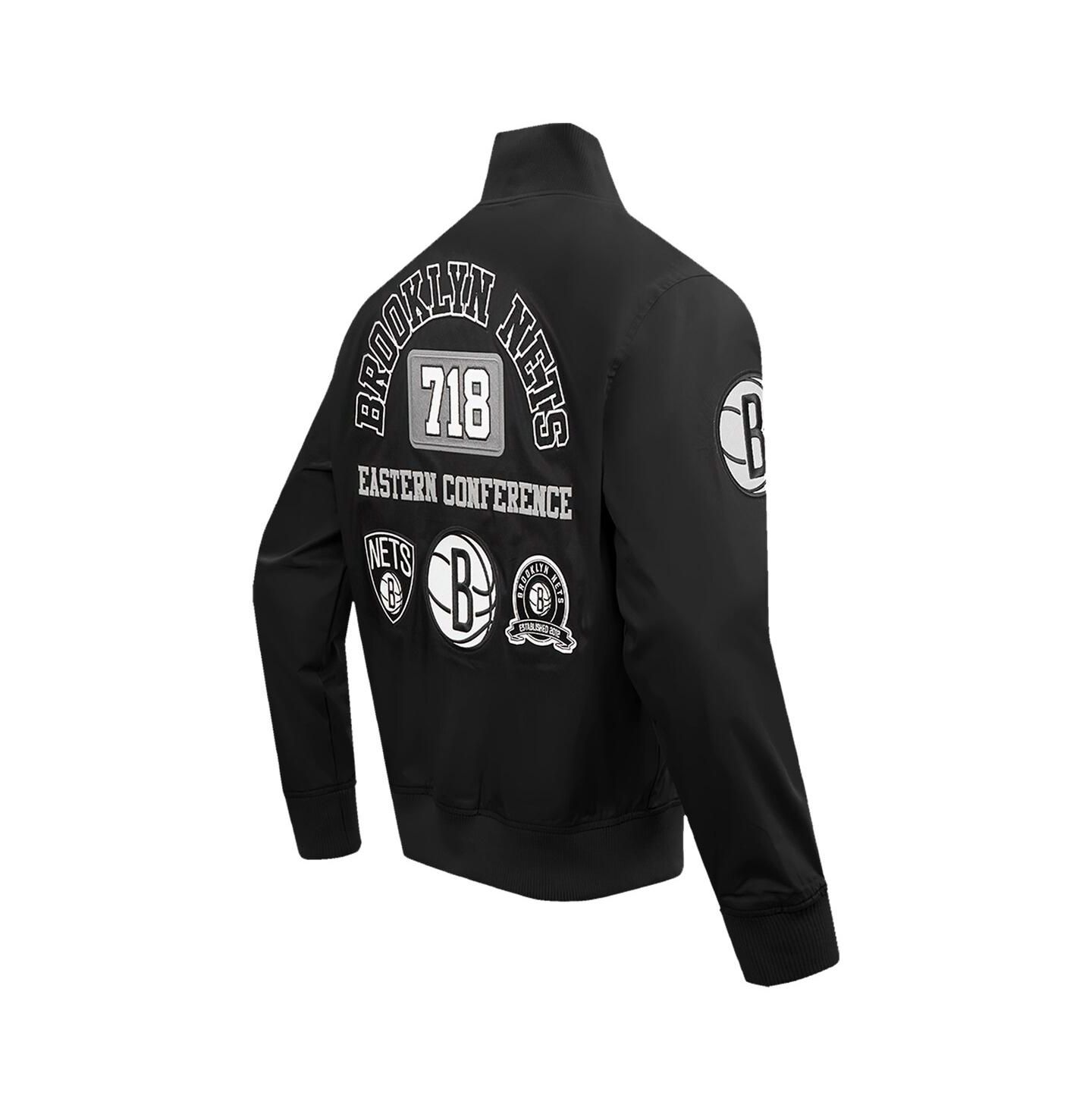 Мужская куртка Pro Standard Black Brooklyn Nets Area Code Twill Full-Zip — фото 3