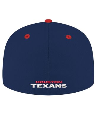 Men's Navy/Red Houston Texans Flipside Two-Tone 59FIFTY Fitted Hat