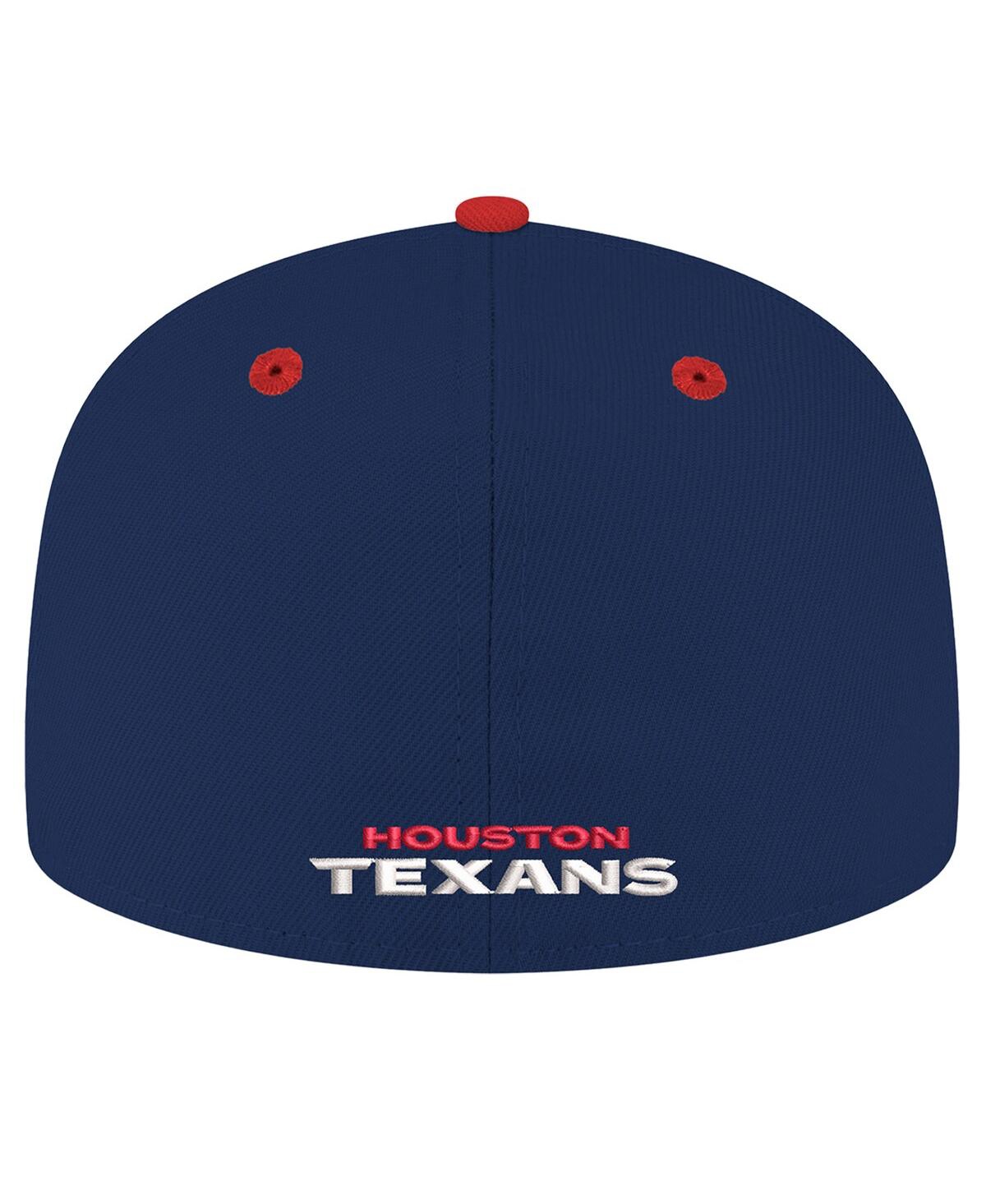 New Era Men's Navy/red Houston Texans Flipside Two-tone 59fifty Fitted Hat In Navy,red