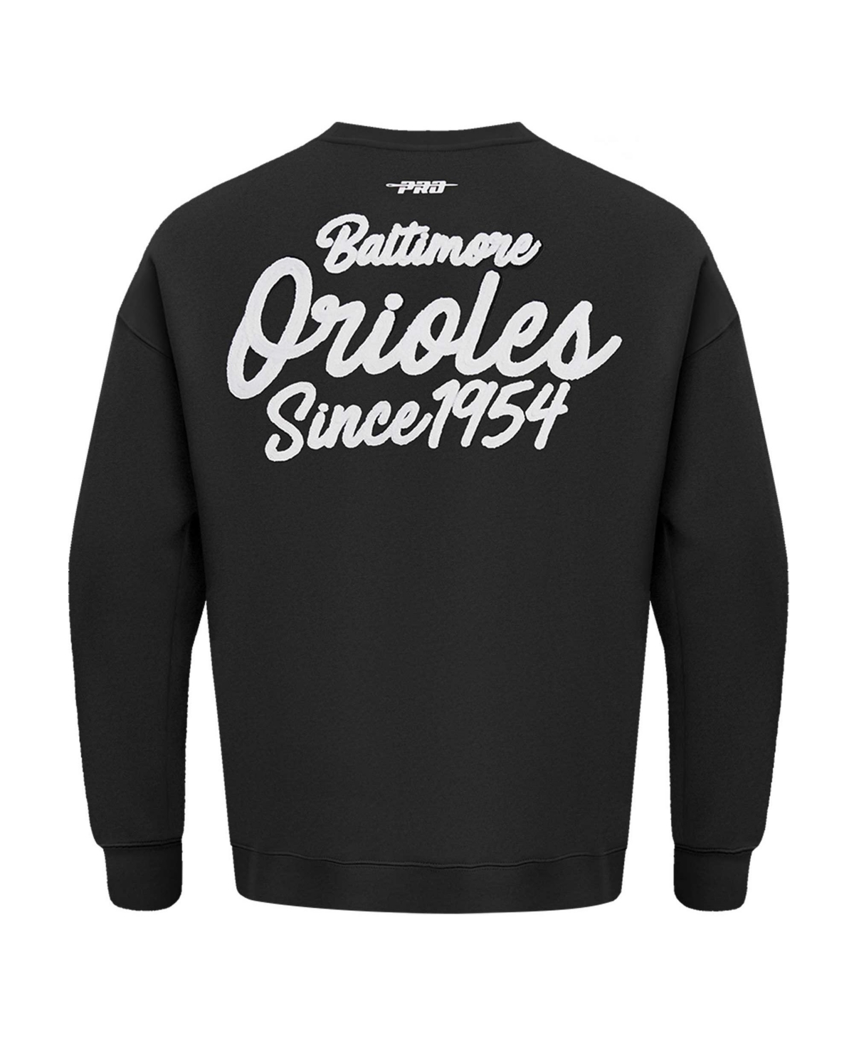 Shop Pro Standard Men's Black Baltimore Orioles Paint The City Dropped Shoulder Pullover Sweatshirt