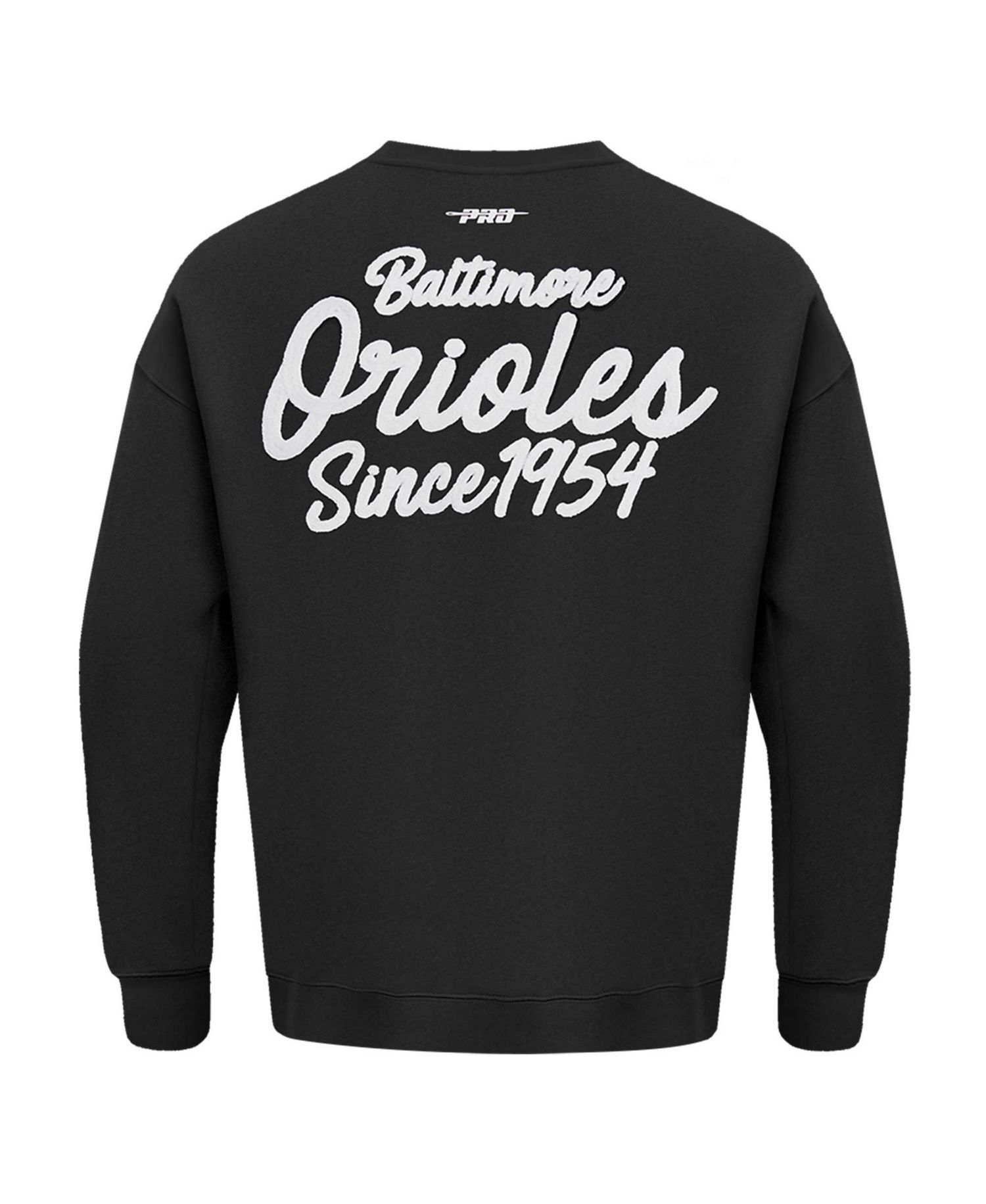 Men's Black Baltimore Orioles Paint The City Dropped Shoulder Pullover Sweatshirt