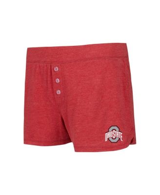 Women's Scarlet/Red Ohio State Buckeyes Team Color Long Sleeve T-Shirt Shorts Set