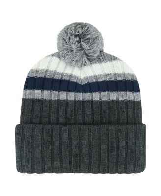 Men's Gray Toronto Maple Leafs Stack Patch Cuffed Knit Hat with Pom