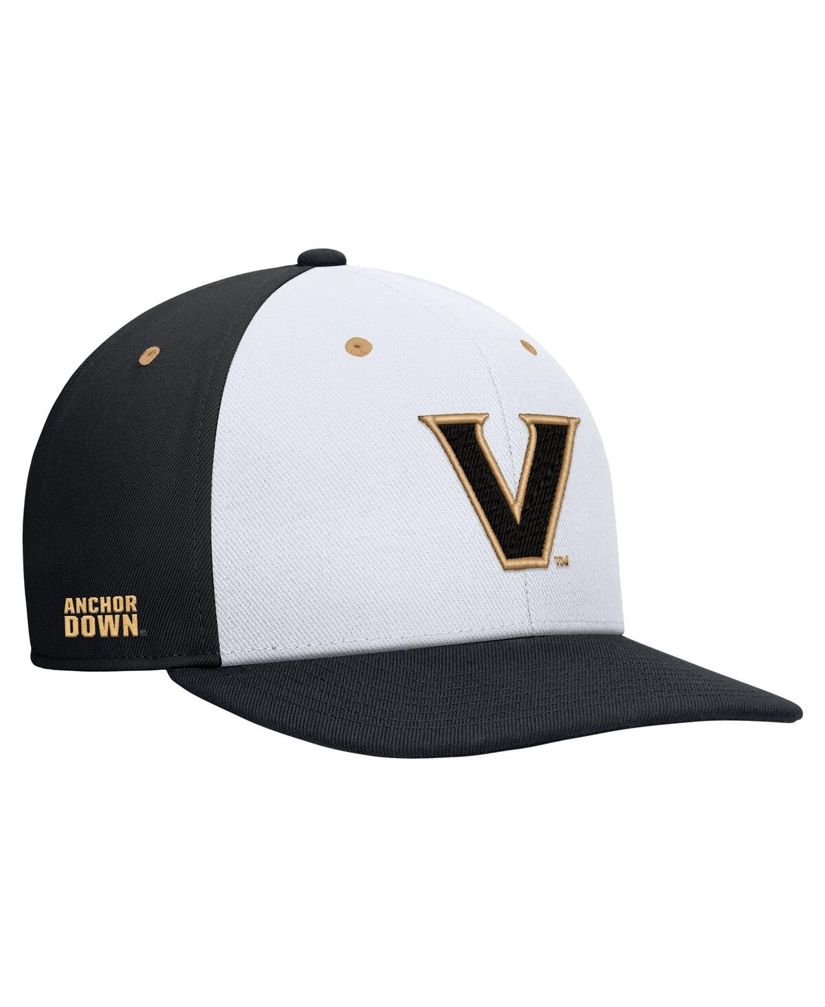 NIKE MEN'S WHITE/BLACK VANDERBILT COMMODORES PRO PERFORMANCE SNAPBACK HAT 