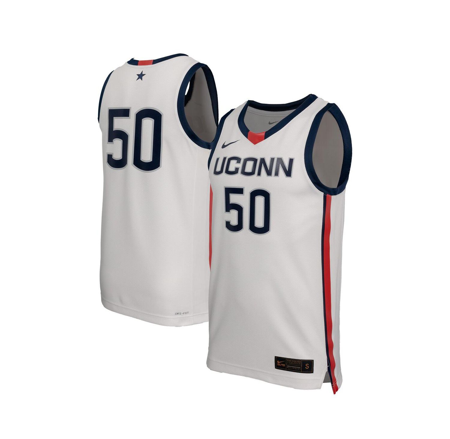 Men's White UConn Huskies Replica Basketball Jersey