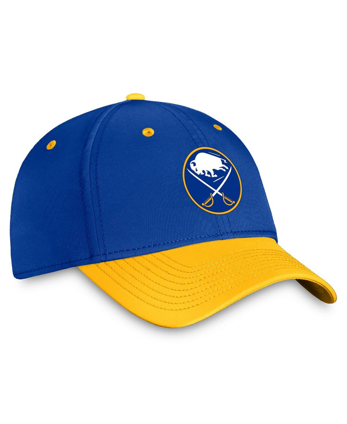 Fanatics Men's Royal/gold Buffalo Sabres Authentic Pro Rink Two-tone Flex Hat In Royal,gold