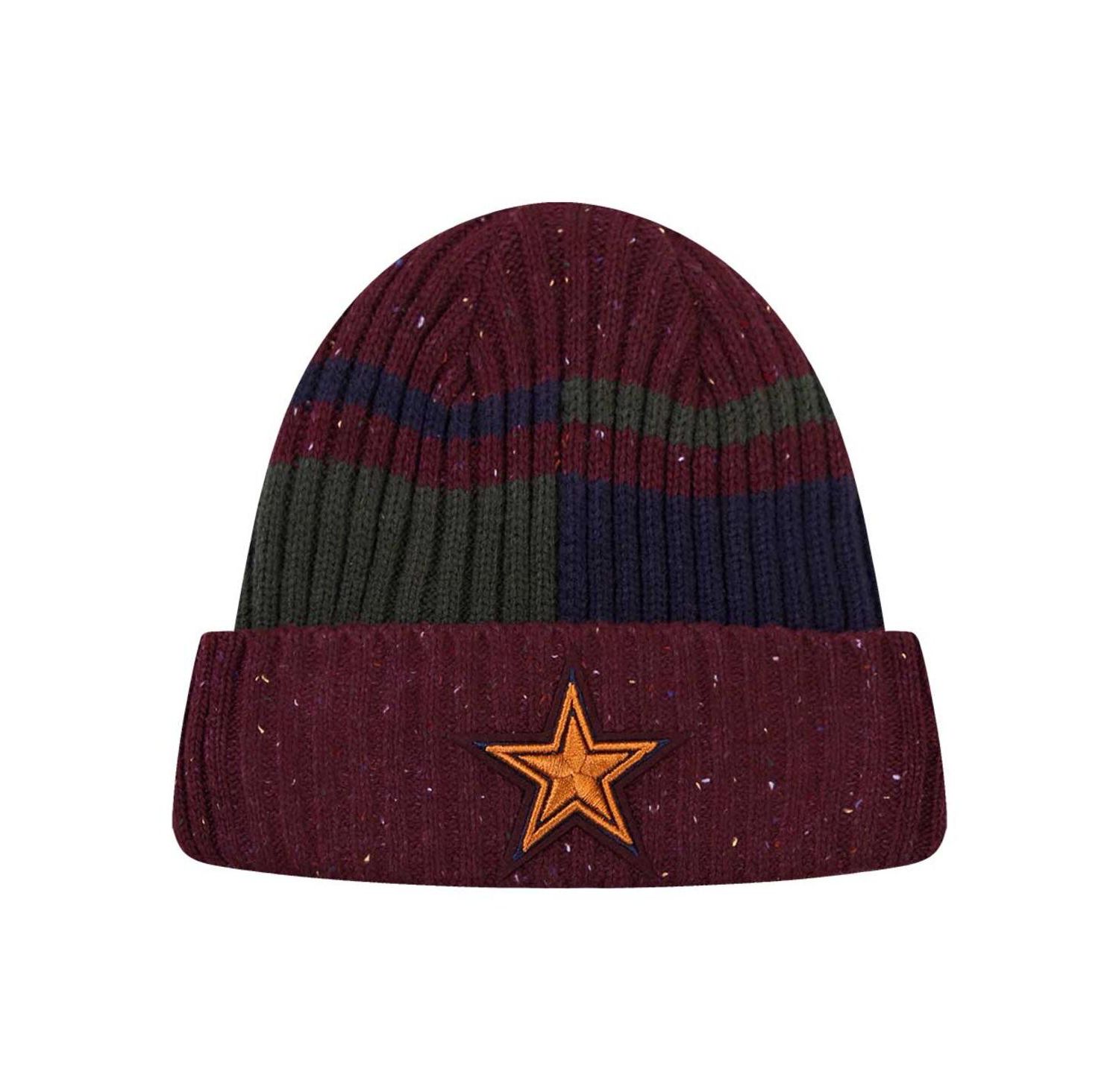 Men's Burgundy Dallas Cowboys Speckled Cuffed Knit Hat