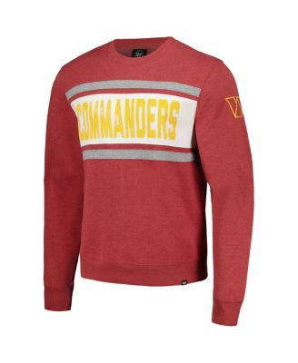 Men's Heathered Burgundy Washington Commanders Bypass Tribeca Pullover Sweatshirt