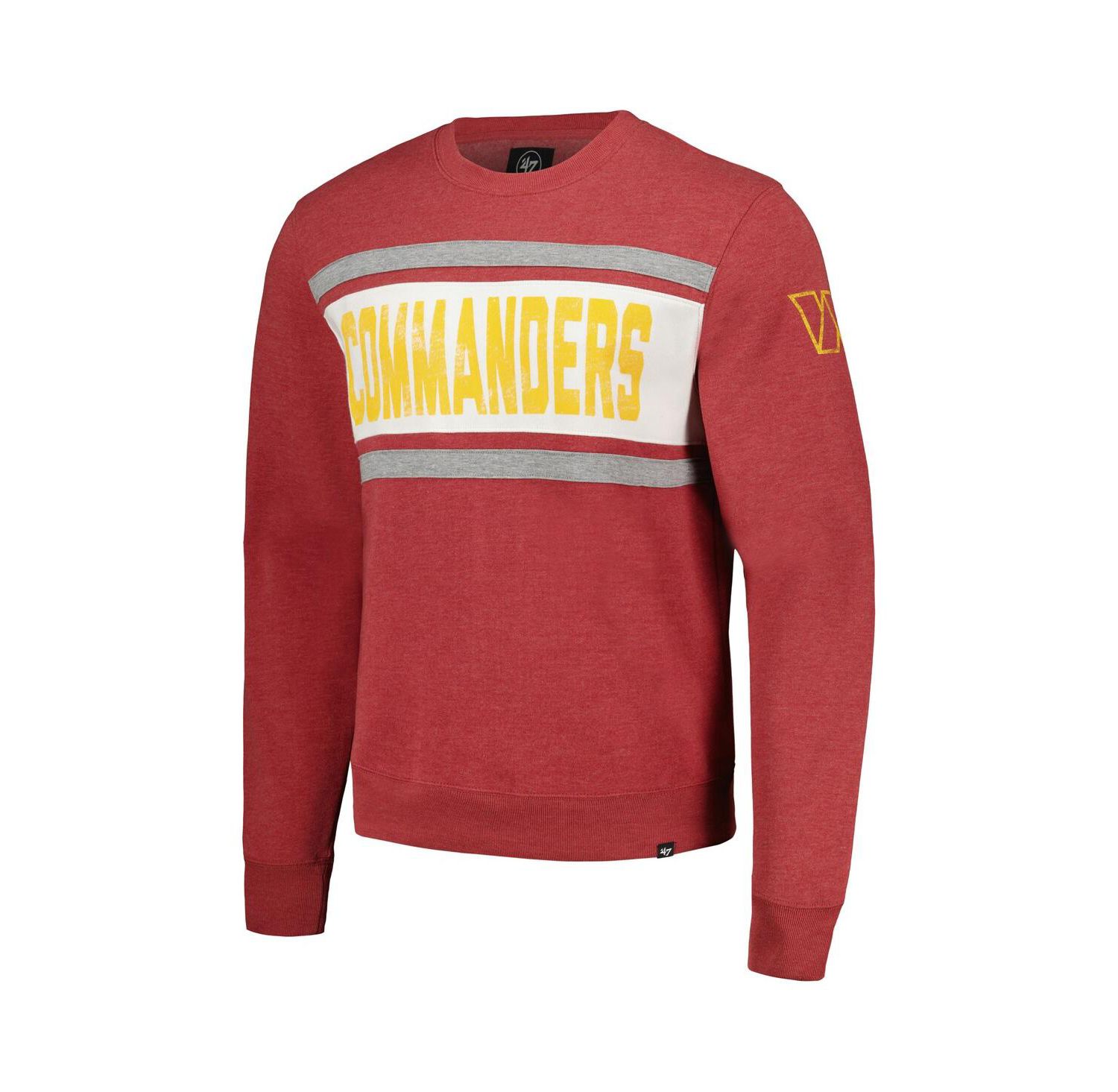 Men's Heathered Burgundy Washington Commanders Bypass Tribeca Pullover Sweatshirt