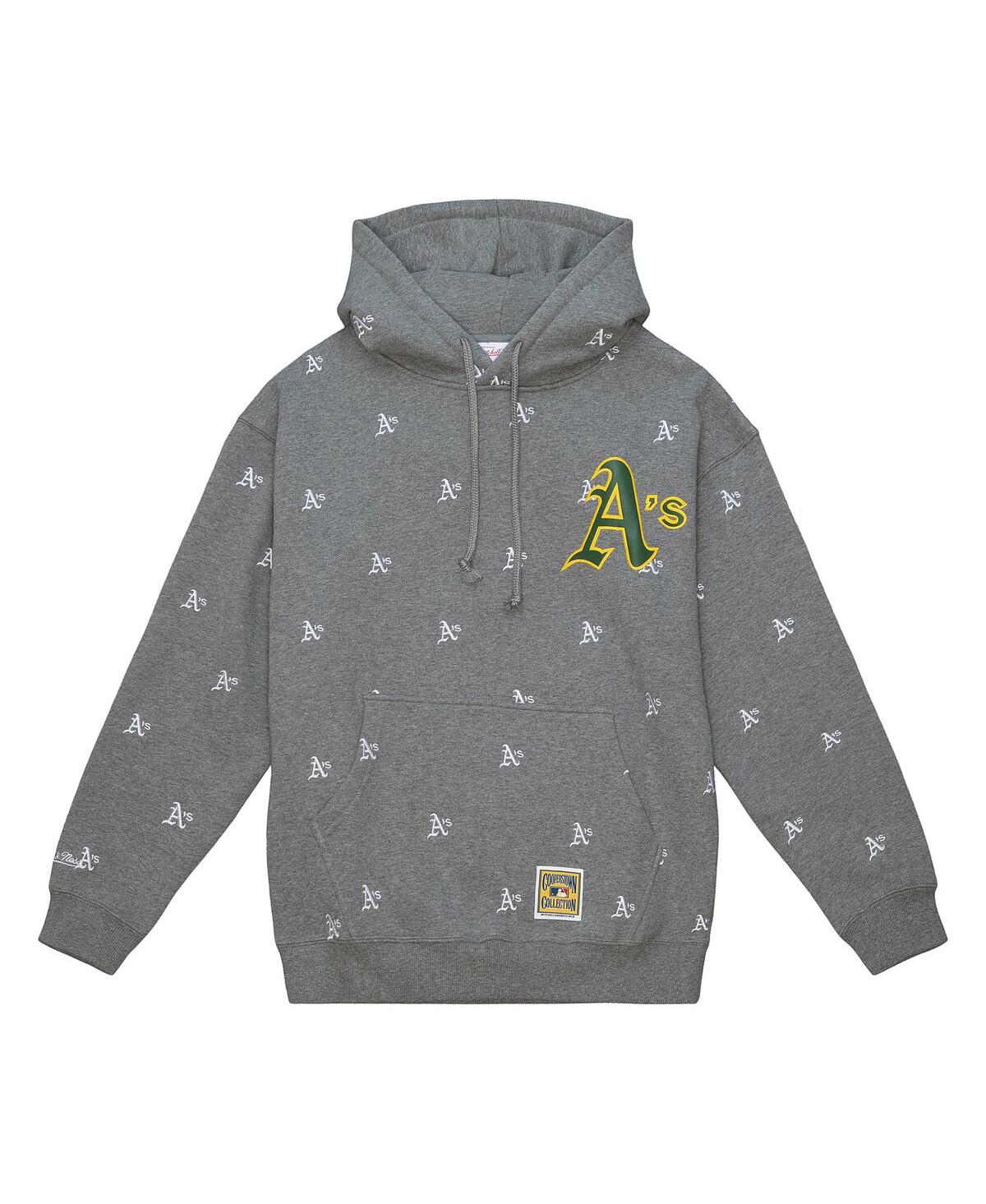 Mitchell & Ness Men's Gray Athletics Repeat Pullover Hoodie In Gray