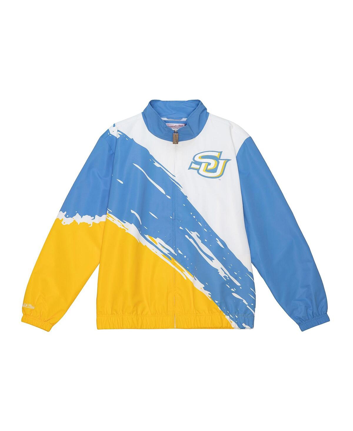 Mitchell & Ness Men's White Southern University Jaguars Paintbrush Full-zip Windbreaker In White