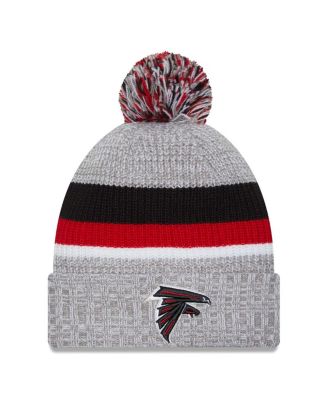 New Era - Men's Heather Gray Atlanta Falcons Cuffed Knit Hat with Pom