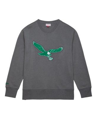 Men's Heather Gray Philadelphia Eagles Snow Washed Fleece Tri-Blend Pullover Sweatshirt