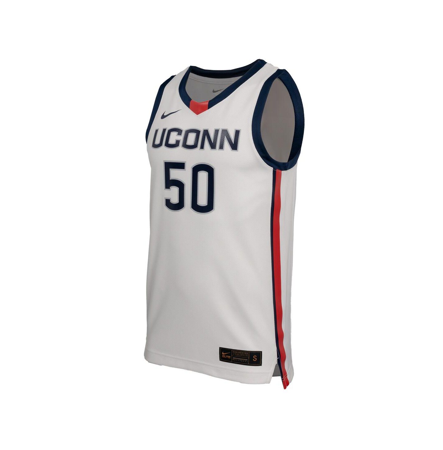 Мужской топ Nike White UConn Huskies Replica Basketball Jersey — фото 3