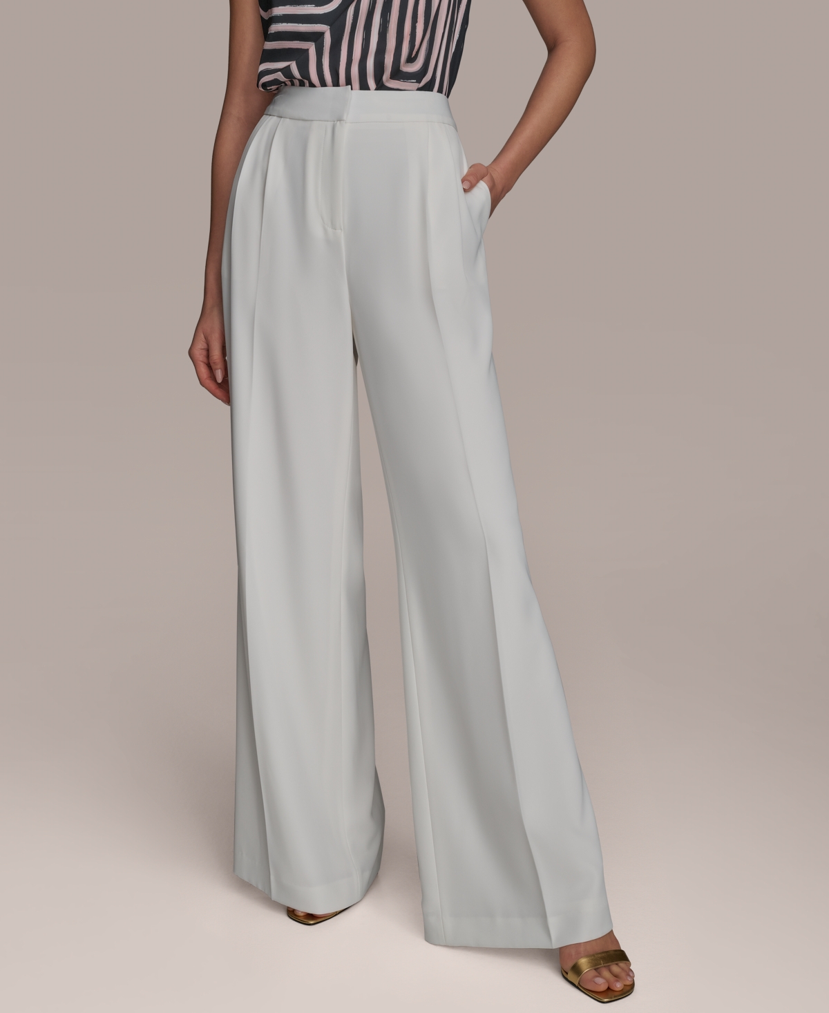 Women's Wide-Leg Pants - Cream