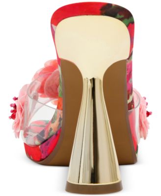 Women's Blondee Floral Flare-Heel Dress Sandals