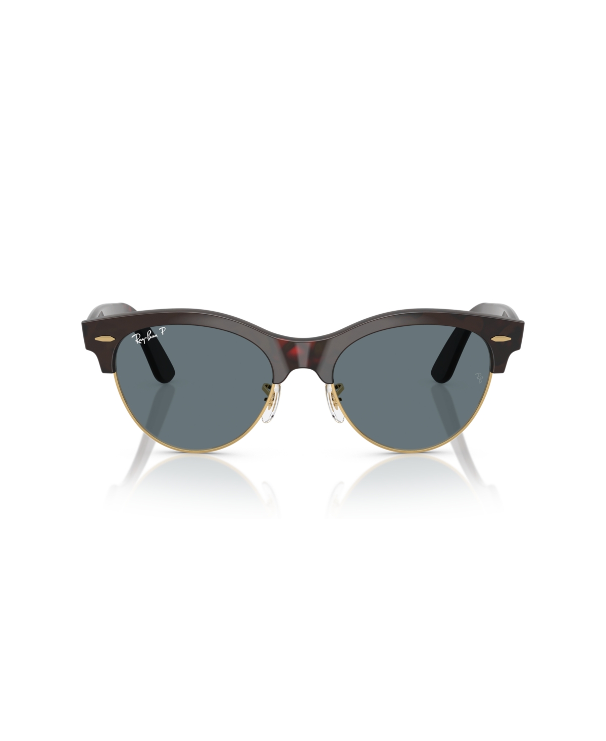 Ray Ban Clubmaster Way Sunglasses In Red Havana On Gold