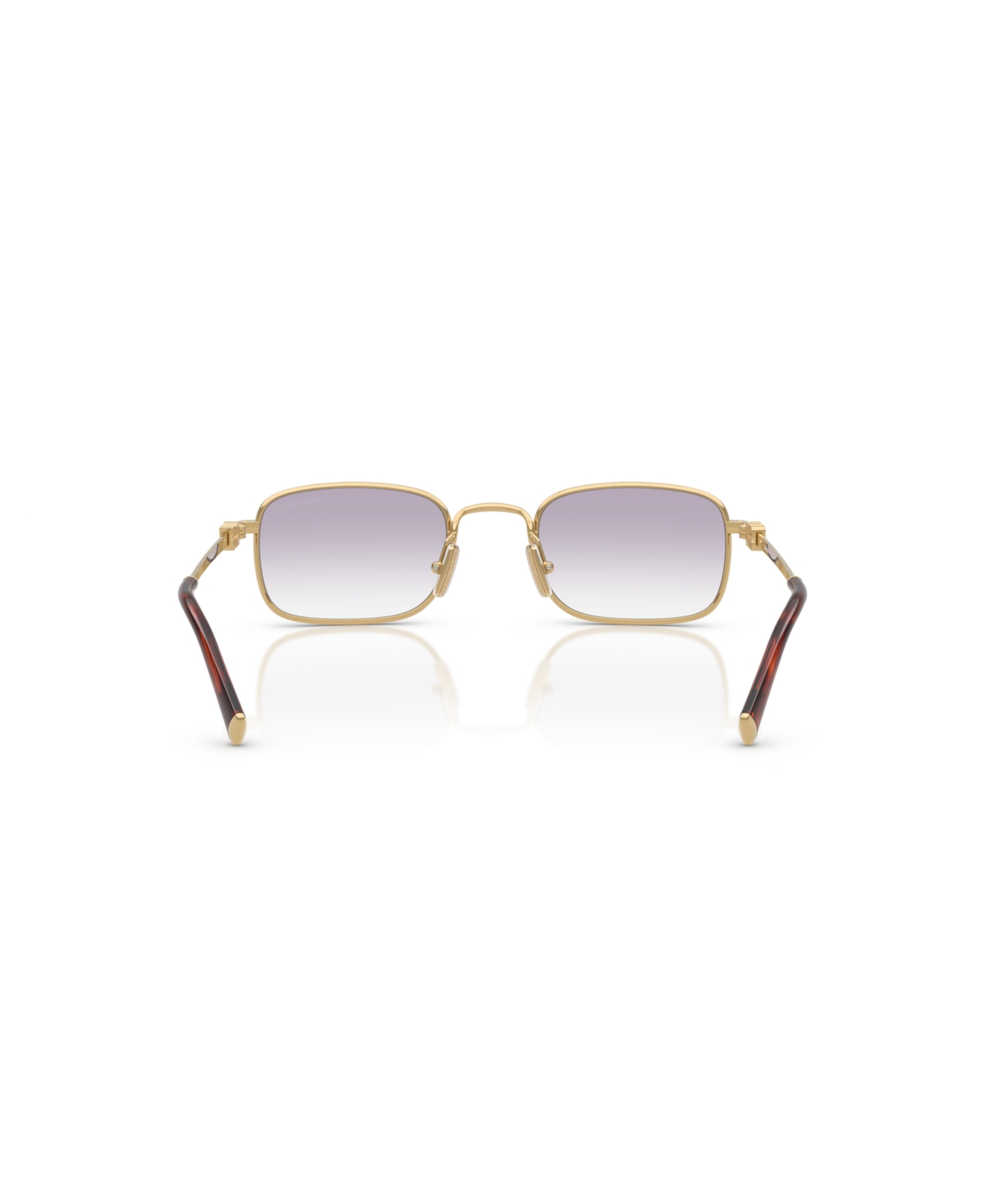 Miu Miu Miu Regard Rectangular Sunglasses In Gold