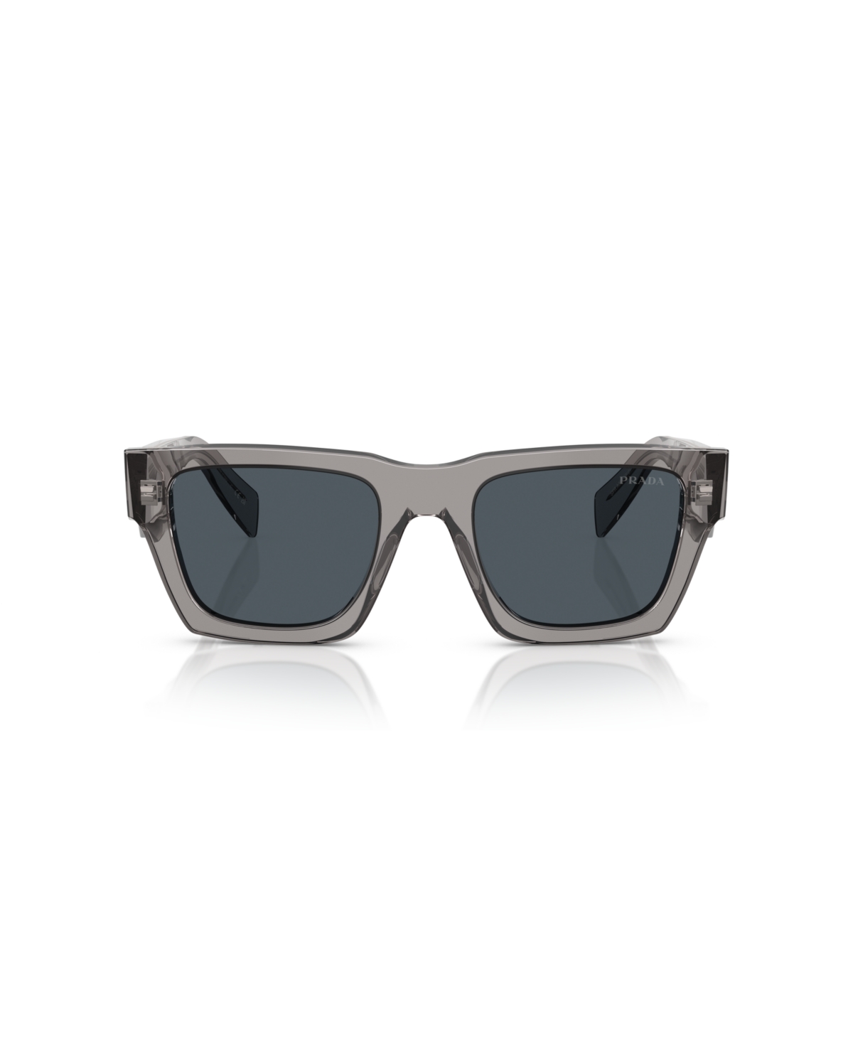 Prada Men's Large Sunglasses, Pr A06s In Transparent Dark Gray