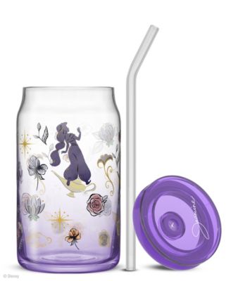 Disney Princess Icon Tumbler Glasses with Lids, Set of 4