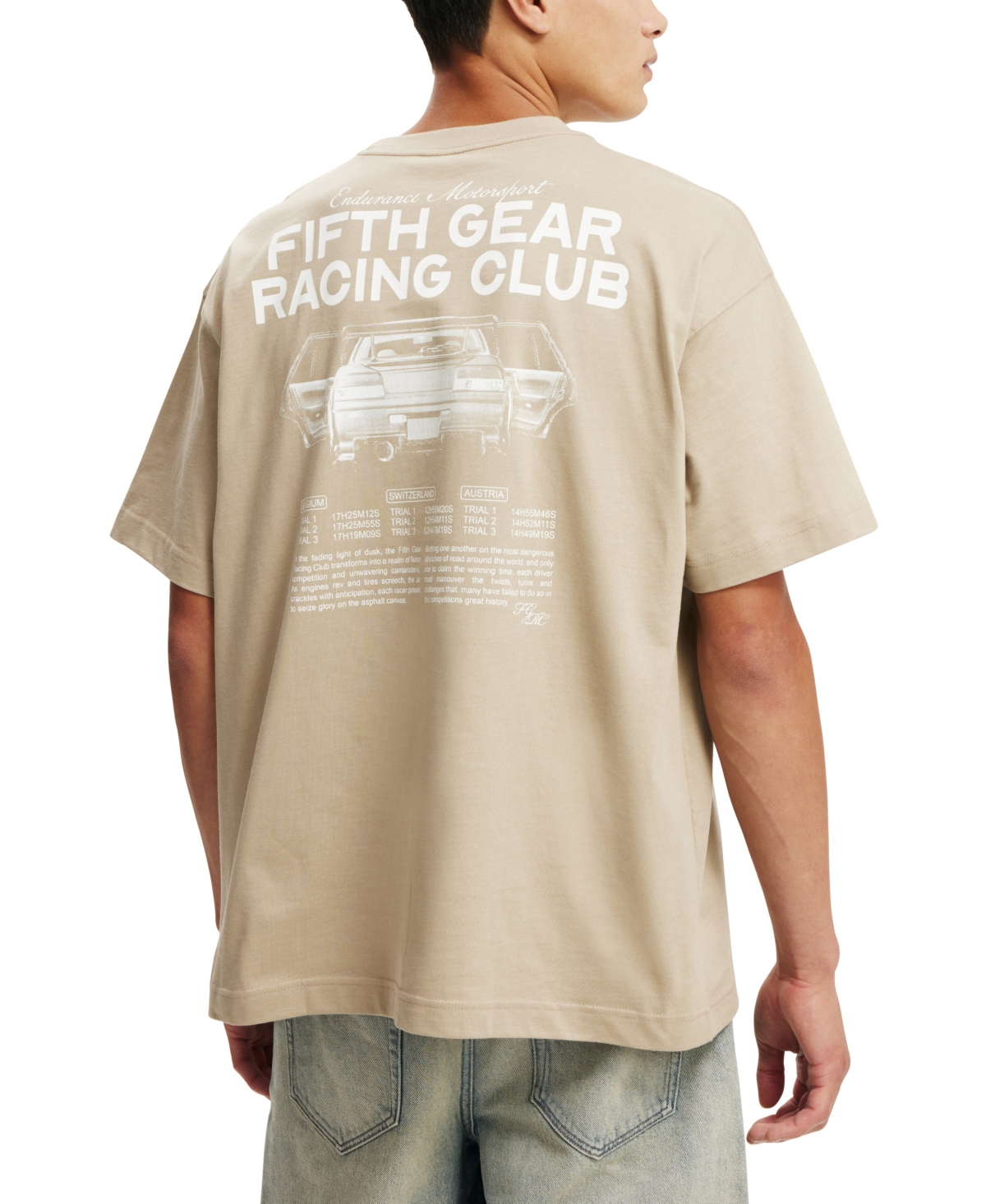 Cotton On Men's Box Fit Graphic T-shirt In Gravel Stone