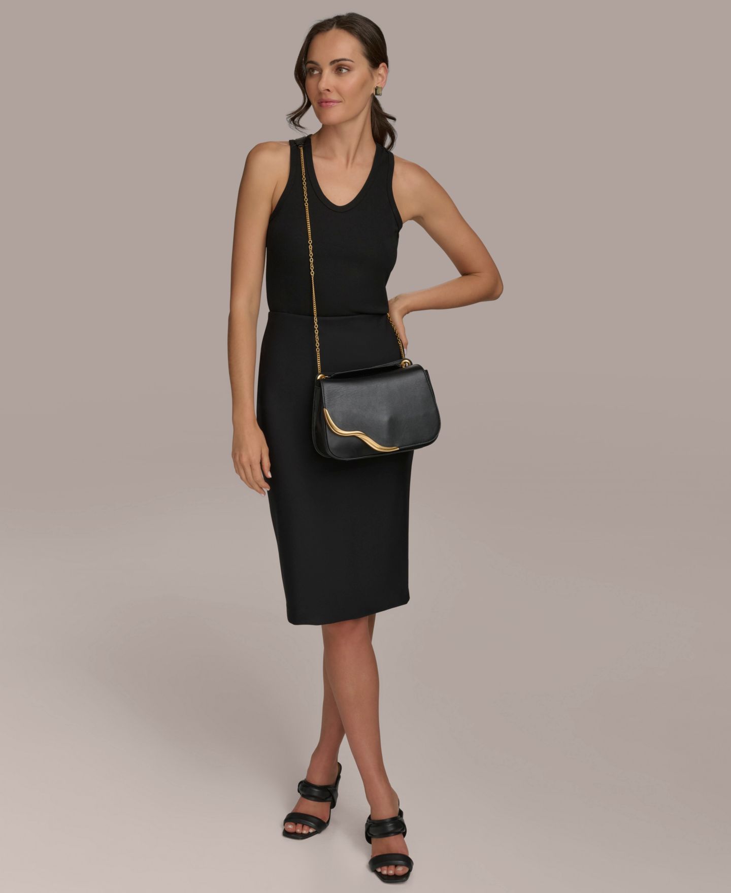 Женская сумка Donna Karan New York Malverne Crossbody, цвет: Чёрный — фото 2