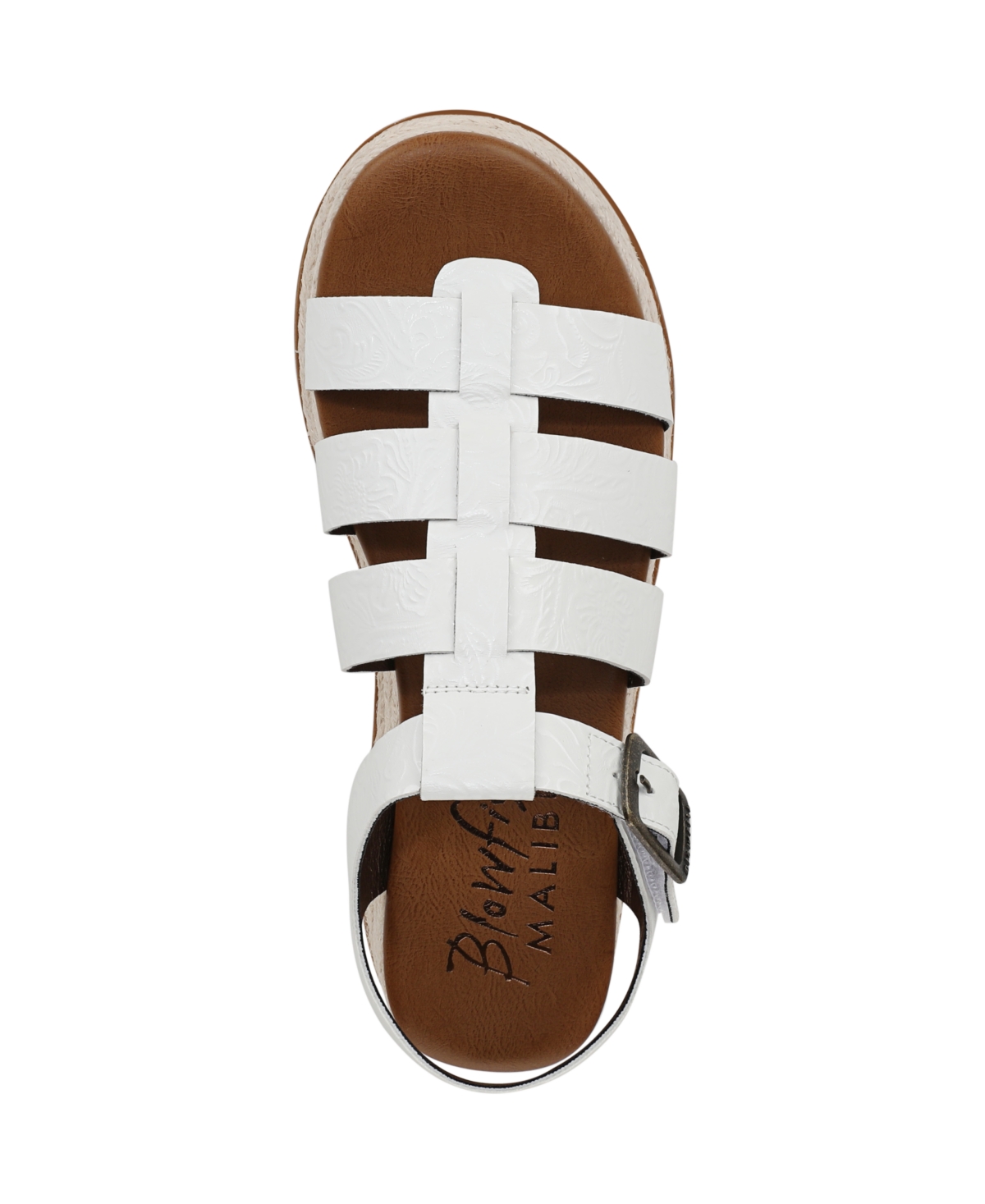Shop Blowfish Malibu Women's Madrid 2 Fisherman Wedge Sandals In White Faux Leather