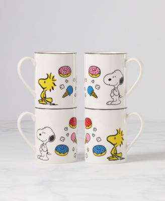 Chef Snoopy Mugs, Set of 4