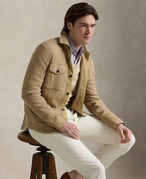 alfani Polo Ralph Lauren Men's Double-Knit Mesh Shirt Jacket Men's Fashion & Accessories